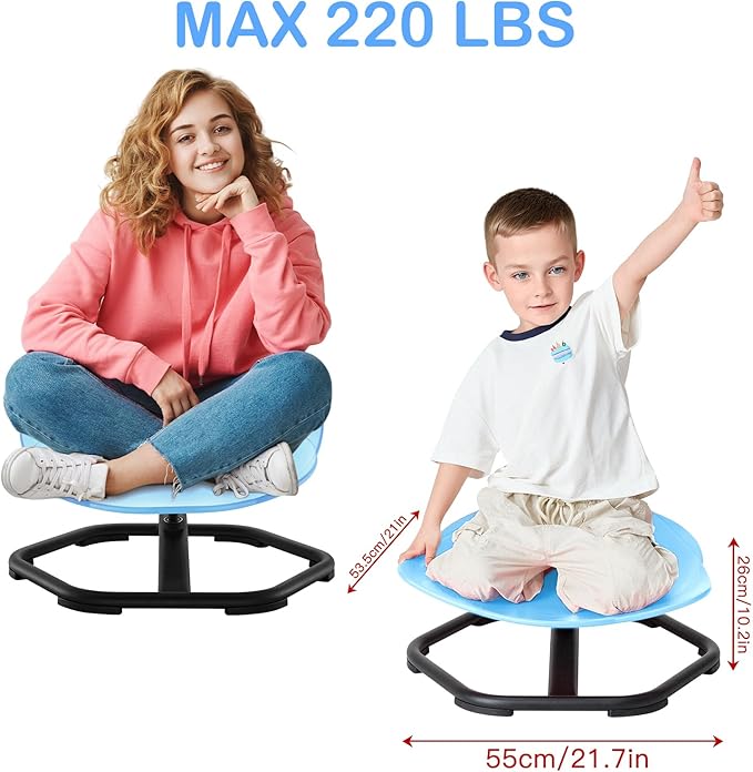 Spinning Sensory Chair, Shield Modeling Sensory Spinning Chair for Kids, Playing Like Captain America Sensory Toys for ADHD and Autism