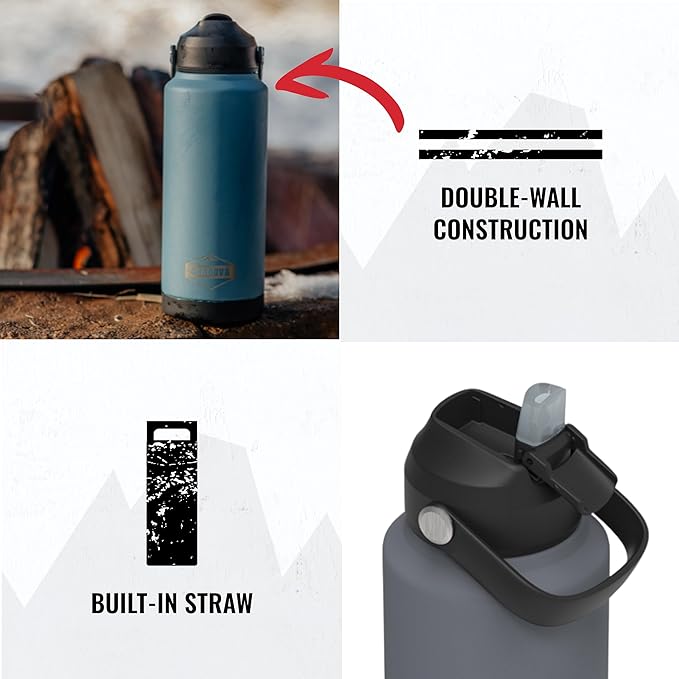 Cordova Outdoors Trailhead Class Water Bottle, Scree, 32 oz