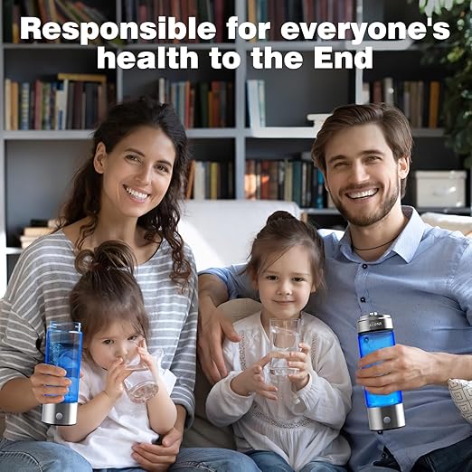 Hydrogen Water Bottle Generator, Portable Hydrohealth Hydrogen Water Bottle, Rechargeable Hydrogen Water Bottle Suitable Home, Office Travel and Daily Drinking