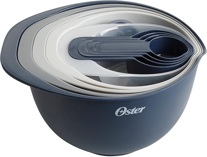 Oster All In One 12 Piece Plastic Baking Tool Set in Blue