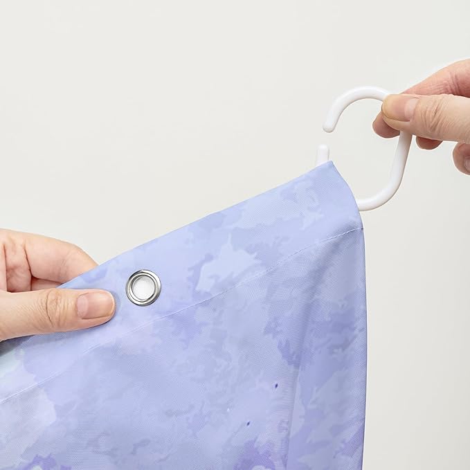 AILONEN Beautiful Butterfly Shower Curtain,Purple Butterfly Bath Curtain for Bathroom for Girls,Lavender Flower Shower Curtain,Watercolor Tie Dye Shower Curtain Set with Hooks,48" W*72" H