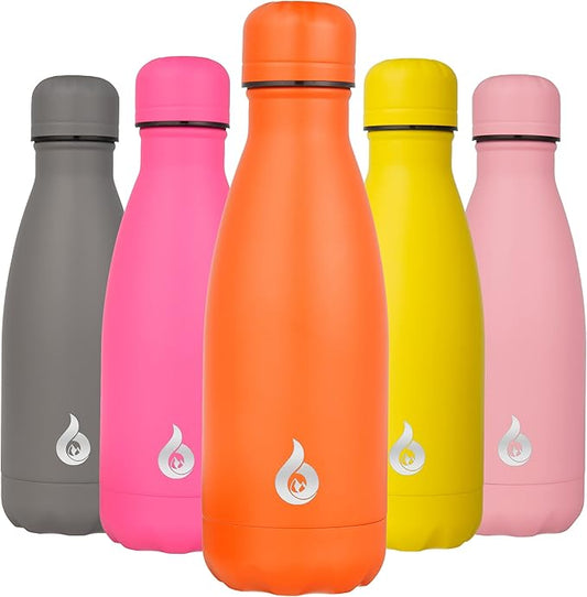 BJPKPK Water Bottle 12oz Stainless Steel Water Bottles Insulated Metal Water Bottle For Travel,Orange