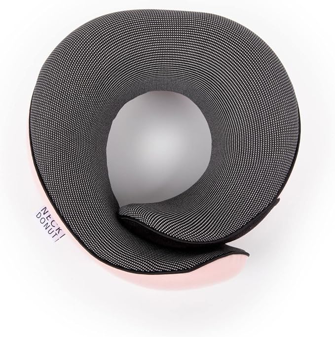 Neck Pillows for Travel - Airplane Pillow – Memory Foam for Kids & Adults – Travel Neck Pillow & Airplane Travel Essentials for Sleeping Support On Flight Or Car (Pink)