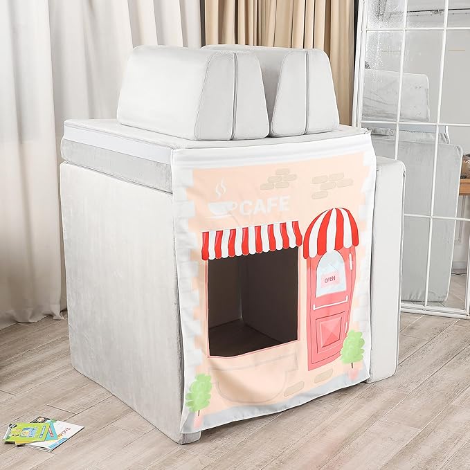 Play Panels for Kids Foam Play Couch, Cafee Shop