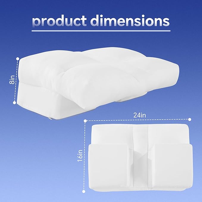 HOMBYS Firm Side Sleeper Pillow with Arm Hole, No Pressure on Arm & Neck, Reduce Neck & Shoulder Pain,Ergonomic Arm Holes Positioner Suitable for Side,Back & Stomach Sleepers, Supportive & Comfortable