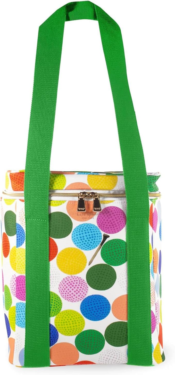 Kate Spade New York Wine Cooler Bag, Insulated Bag for Picnics, 4-Bottle Wine Tote, Large Capacity Soft Cooler, Mini Golf