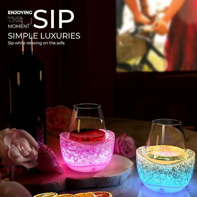 Wine Glass Chiller Wine Chiller Keep the Chill in Your Glass-Wine Cooler (ROSE)