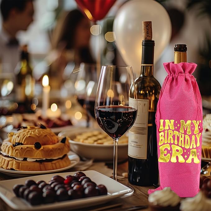 comfit In My Birthday Era Wine Bag,Birthday Wine Gifts for Her,Happy Birthday Wine Bag,Birthday Decorations,Wine gift bags