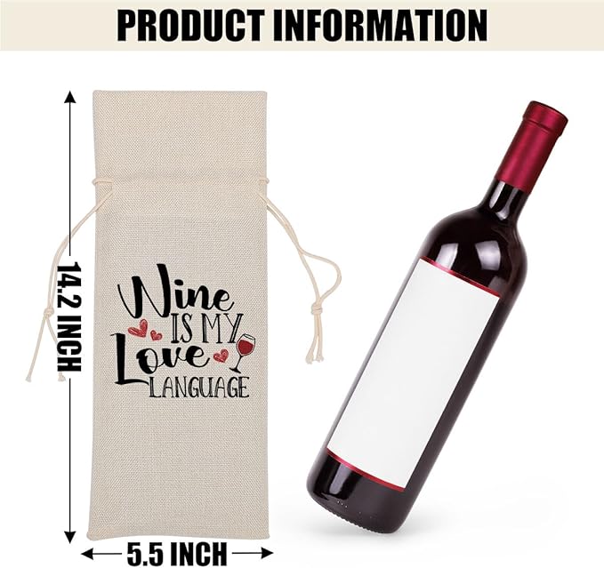 Funny Wine Quotes Wine Bag Wine Tasting Party Supplies for Wine Lovers Women Men Bride Groom Auntie Christmas Birthday Wedding Bachelorrette Party Wine Bags