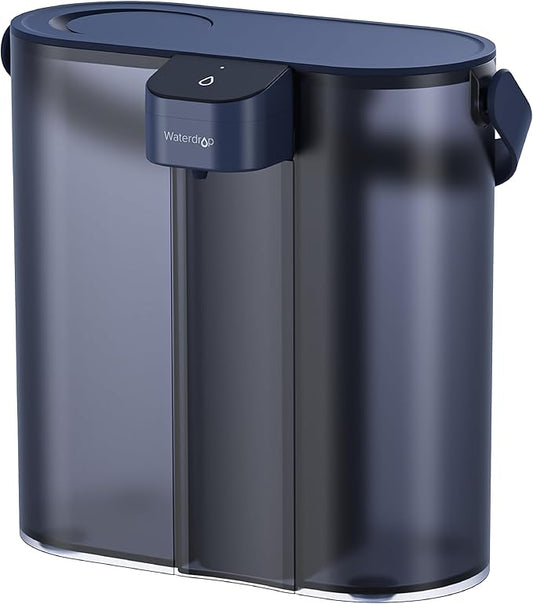 Waterdrop Compact Electric Water Filter Pitcher, Dispenser, 200-Gallon Water Filter for Fridge, NSF/ANSI 42&53&401, Reduce PFAS, Lead, Chlorine, 14-Cup, Blue, with 1 Filter, 𝐃𝐨𝐞𝐬 𝐧𝐨𝐭 Lower TDS