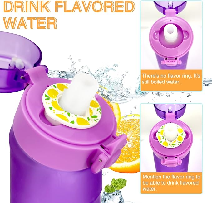 Air Water Bottle,750ML Scent Water Cup with 3 Flavour Pods,Leak Proof Sports Water Cup with Straw Suitable for Outdoor Sports,Gifts From Friends, Birthday Gifts (New Purple + 3pods)