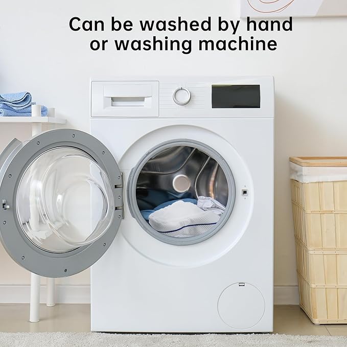 Upgrade Invisible Zippered Pillow Cover Compatible with Contour Legacy Knee Pillow,Anti-Pilling and Washable Legacy Leg and Knee Foam Support Pillow Cover Only (White)