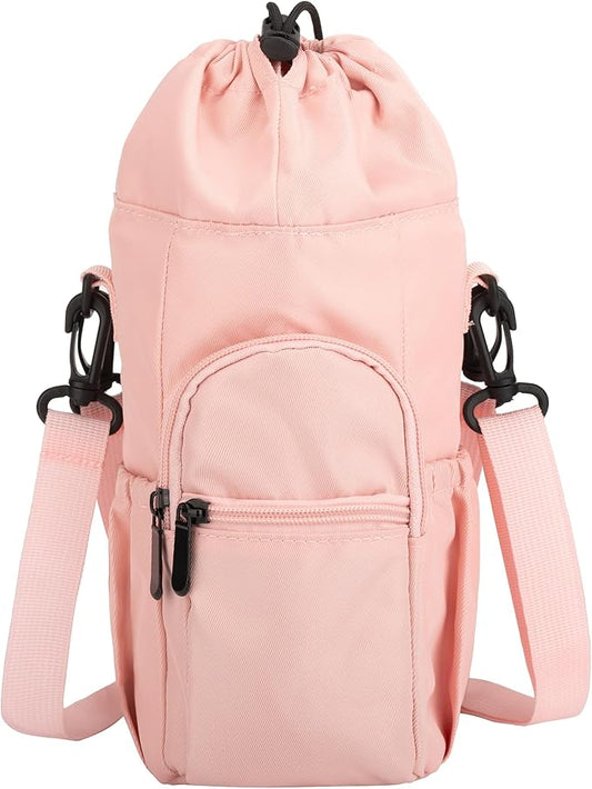 Water Bottle Carrier Bag with Strap, Water Bottle Holder for 25 32 40 oz Sports Water Jugs Bottles,Sports Water Bottle Accessories for Hiking Travelling Camping