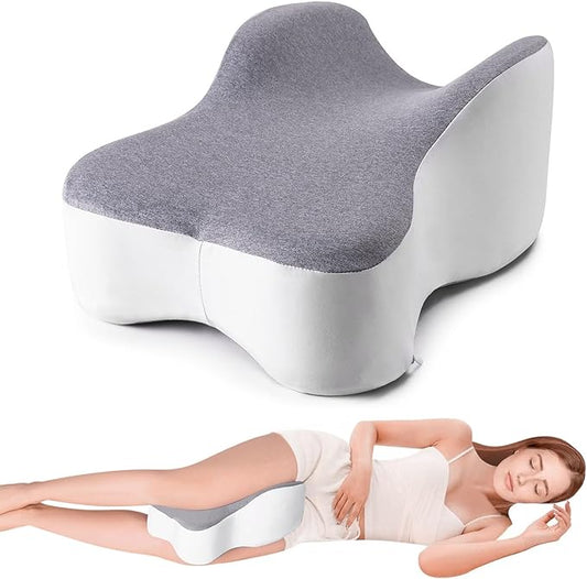 Long Knee Pillow for Side Sleeper Fully Support Thighs and Knees for Sciatica, Back, HIPS, Knees, Joints Pain Relief - Leg Pillow for Sleeping Between Legs Aligns Spine & Relieves Pressure-Large,Gray