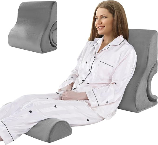 ROYALAY 3 PCS Adjustable Wedge Pillow for Sleeping, 3-in-1 High-Density Foam Wedge Pillow Set, Sleeping Wedge Pillow for Adults, Incline Bed Wedge Pillow for Back, Neck, Leg Support, Acid Reflux, grey