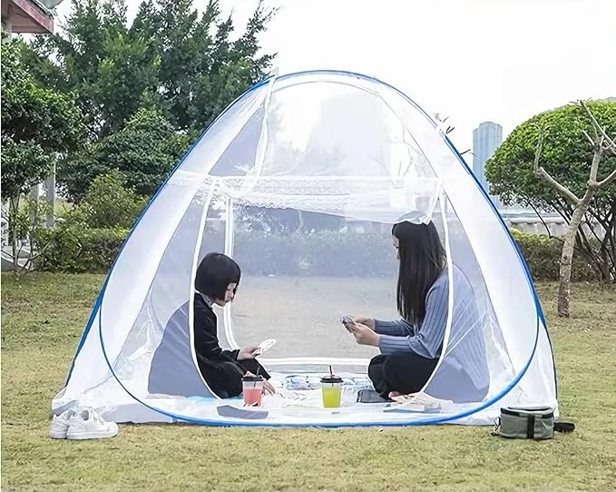 Mosquito Net for Bed, Folded Size 12 inch Portable Camping Travel Mosquito Net, Pop Up Mosquito Tent with Double Entry for King Queen Size Bed (Folded 12 Inch, 47"x75"x57")