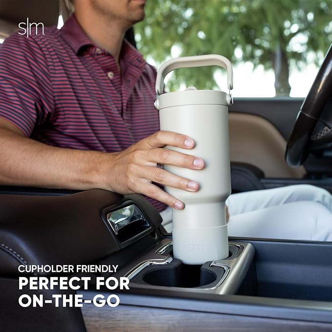 Simple Modern Trek Pivot | 30oz Flip Straw Tumbler with Handle | Water Bottle & Boot | Interchangeable Straw & Chug Lids | Insulated Stainless Steel Jug | Gym Sports Outdoors | Forest