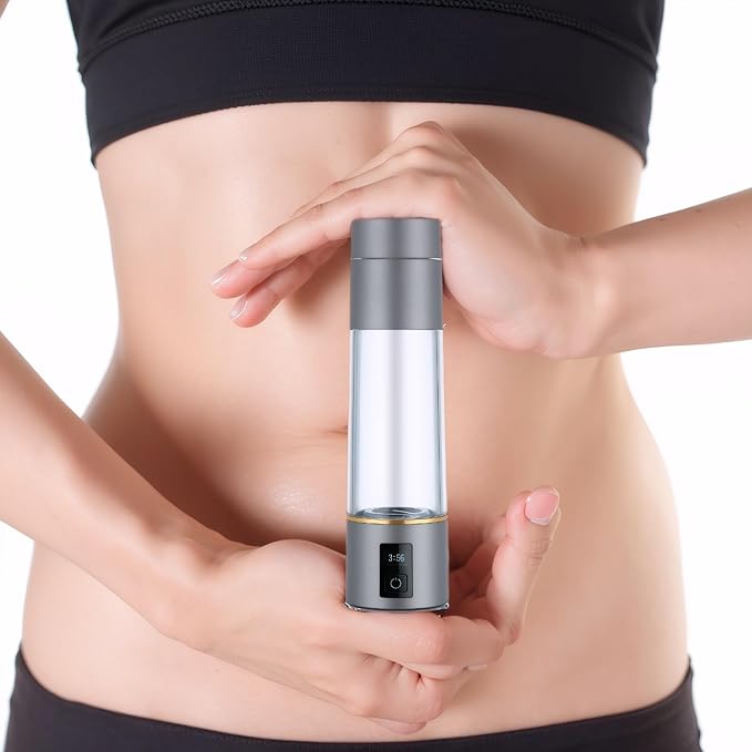 Hydrogen Generator Water Bottle, 1800PPB/6mins, 3500PPB/12mins, Long lasting hydrogen dissolution, Healthy Drinking HydrogenWater Bottle ，Brown