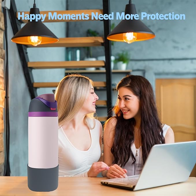 2PCS Silicone Water Bottle Boot for Owala 24oz 32oz 40oz,Anti-Slip Protective Sleeve Bottom Bumper Protector for FreeSip, Twist, and Flip Water Bottles