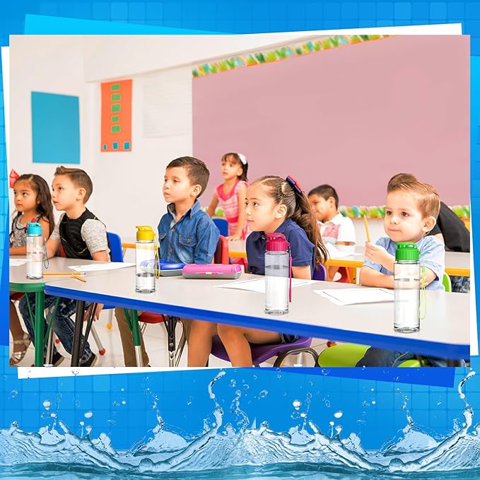 Mifoci 20 Pieces Water Bottle Bulk Plastic Water Bottles Bulk Gym Sports Adults Reusable Large Water Bottles with Leak Proof Flip Top for Party Outdoor(17 oz,Colorful)