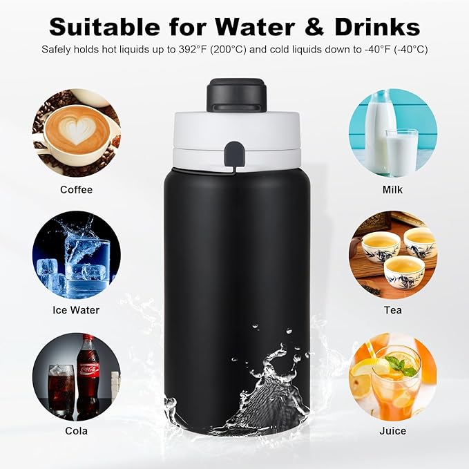 Collapsible Water Bottle, Foldable Water Bottle BPA Free Reusable Lightweight Leak-Proof Travel Silicone Water Bottle for Travel, Gym, Hiking, Office, Camping