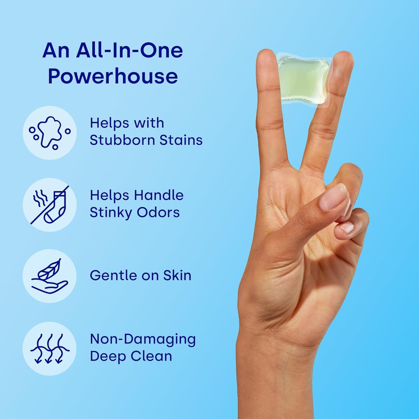 Dropps Odor & Stain Biobased Power Laundry Detergent Pods, Crisp Breeze (32 Pods) - HE Compatible Laundry Pods for Fresh Clothes - Laundry Soap Supplies & Recyclable Paperboard Packaging