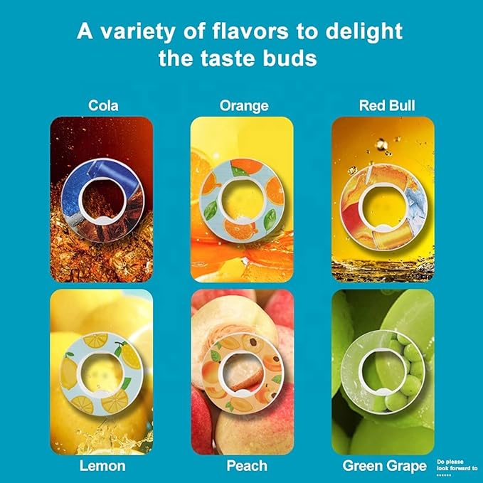 Water Bottle with Flavor Pods 21.9 Oz/650ml Fruit Fragrance Water Bottle Recyclable Sports Air Water Cup Scented Pods for Outdoor (7Pcs Pods)