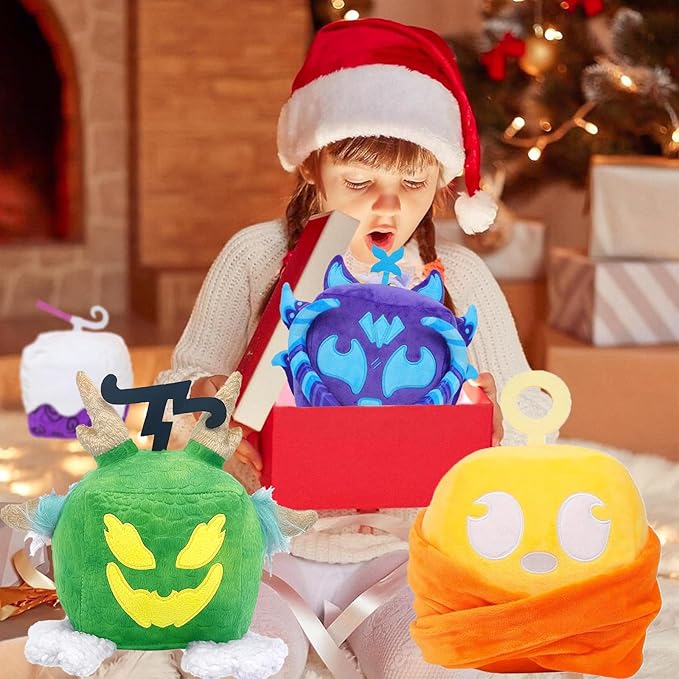 B-lox Fruits Plush, B-lox Fruits Plushies B-lox Plush Pillow Stuffed Toy, Soft Fruits Hugging Plush Pillow Toy Gifts, Squishy Pillow Stuffed Figure Gifts for Kids Boys Girls Valentines Day