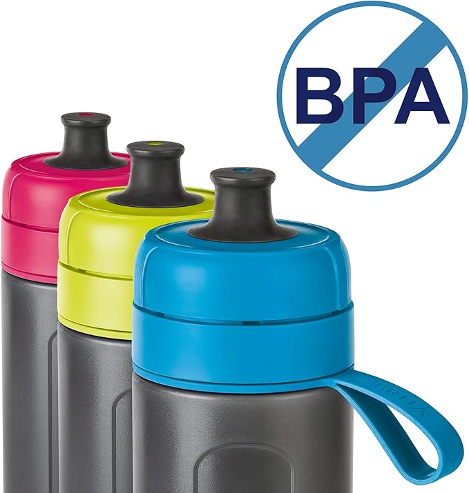 BRITA S1201 Water Filter bottle Active, reduces chlorine and organic impurities, BPA free, Lime, 600ml