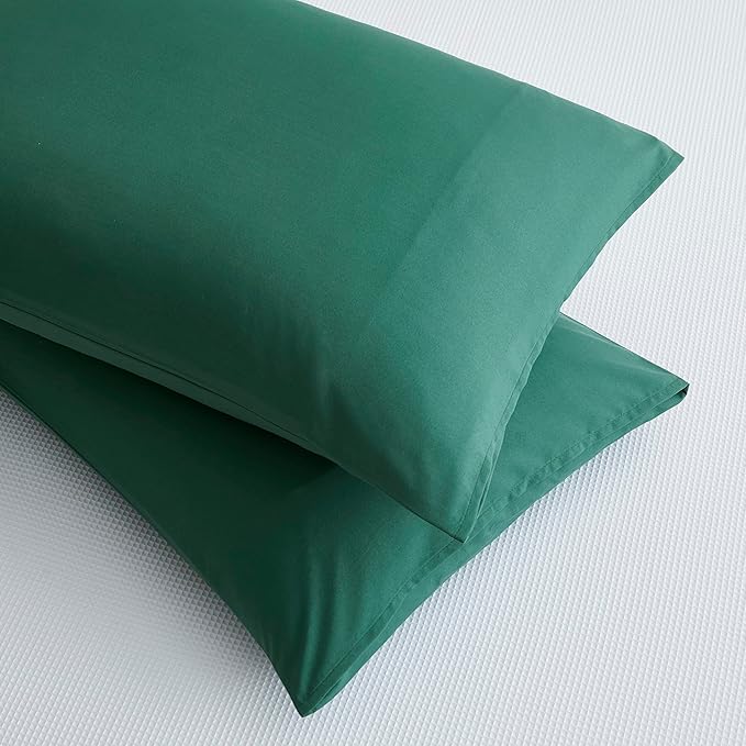 Small Pillow Cases 14x20 Microfiber Dark Green Pillow Cases Soft Comfortable Not Shrink Toddler Pillow Cases Set of 2 Baby Pillow Case Envelope Style