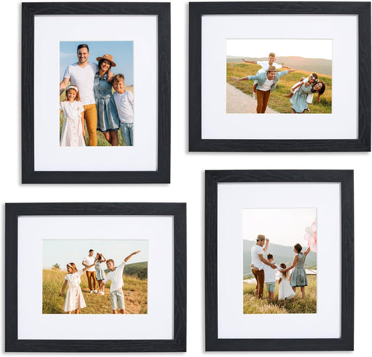 Sheffield Home 4 Piece Gallery Wall Frame Set, 8x10 Inch, Black