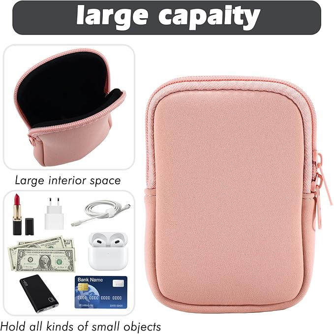 Water Bottle Pouch Cup Accessories for Women Quencher Adventure IceFlow 20oz 30oz 40oz Tumbler Pouch with Handle Running Pouch Bag for Cards Keys(Pink)