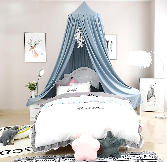 Upgrade Version of Canopy for Kids Bed, Extra Large Canopy for Girls Room Decoration Princess Castle Play Tent Hanging House, Dreamy Canopy for Children Room Reading Nook Canopies