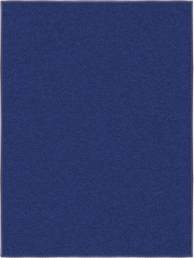 Machine Washable Modern Solid Design Non-Slip Rubberback 2x3 Traditional Area Rug for Entryway, Bedroom, Kitchen, Bathroom, 2'3" x 3', Navy
