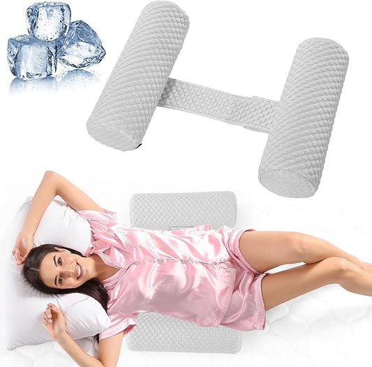 HOMBYS Cooling Memory Foam Sleep Position Training Pillow for Hot Sleeper, Body Supportive Trainer Pillow for Back Sleeper Side Sleeper, Adjustable Body Pillow - Grey