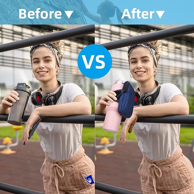 Water Bottle Pouch for Stanley Cup 40oz 30oz, Stanley Cup Pouch Bag for Cards, Keys, Phone, Cash,Tumbler Pouch Compatible with Stanley,Stanley Cup Accessories for Women and Men