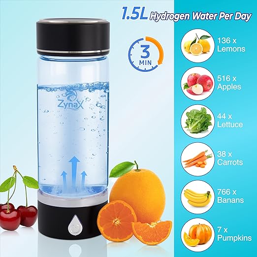 Hydrogen Rich 420ml Water Bottle Generator, Portable Rechargeable Hydrogen Rich Water, Hydrogen Water Ionizer Machine, with SPE/PEM Technology, for Home, Office, Travel, Fitness. Upto 1600 PPB.