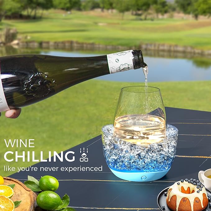 Wine Glass Chiller Wine Chiller Keep the Chill in Your Glass-Wine Cooler (YELLOW)