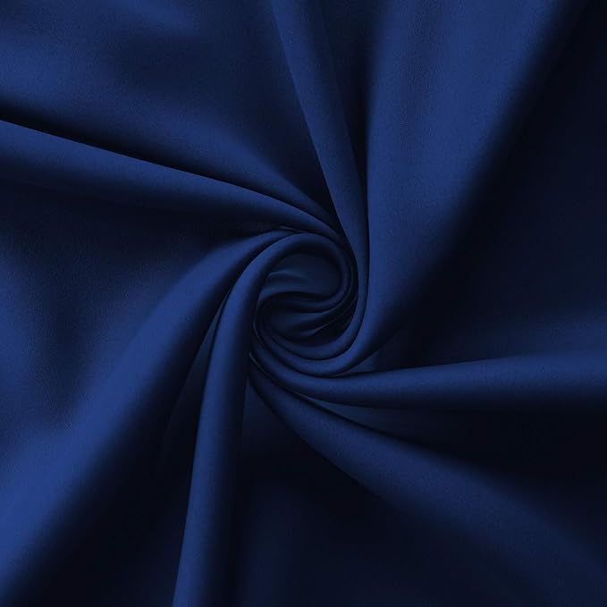 Navy Blue Curtains 84 Inch Length for Dorm Classroom 2 Panels Set Grommet Window Treatments Shade Sun Heat Blocking Dark Room Darkening No Light Blackout Curtains for Living Room 84 Inches Long