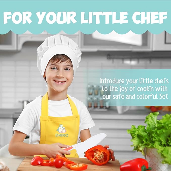 Kid Knives 3 Piece Nylon Kitchen, Kid Safe Knives, Kids Knives for Real Cooking, Toddler Knives Kids Knife Set for Cooking and Baking Kid Friendly Knives - (Multicolored)