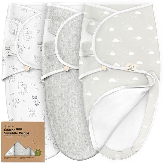 Baby Swaddle Sleep Sacks with Zipper - 3-Pack Newborn Swaddle Sack, Baby Swaddles Sleep Sack 0-3 Months, Wearable Blanket Baby, Baby Swaddle Blanket Wrap, Swaddle Sack, Easy Change Swaddle (Aspire)