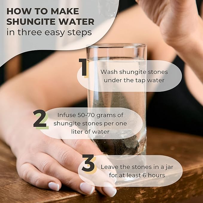 Karelian Heritage Elite Shungite Rocks for Water Purification & Filtering 0.2 lb | 0.1-0.2 oz per Stone | Certified Natural Authentic Shungite Stones from Karelia | Jewelry Making REB10