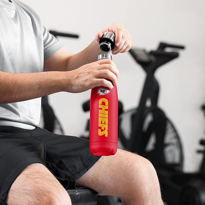 FOCO NFL unisex-adult NFL Team Logo Wordmark Chill Water Bottle