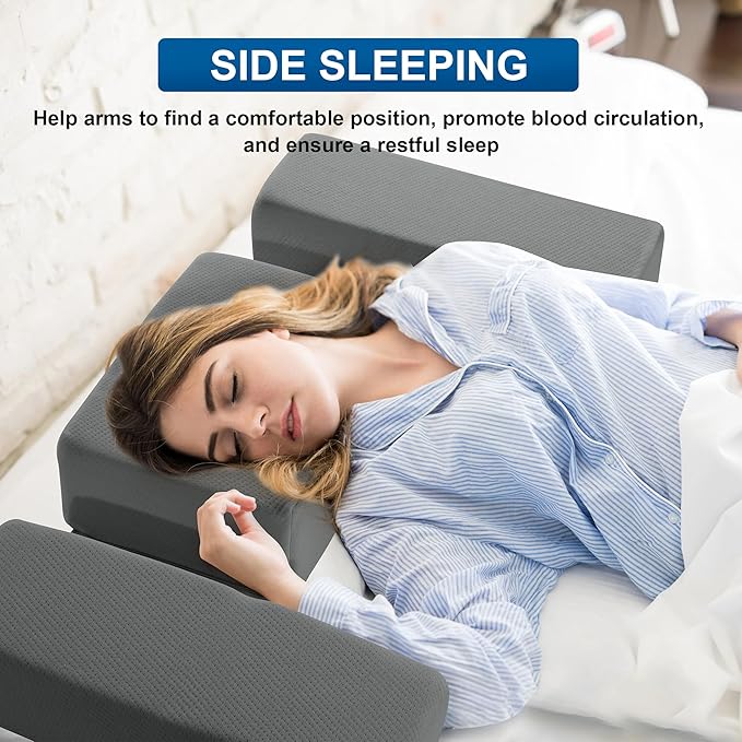 HOMBYS Shoulder Pillow Pillow for Side Sleeper,Ergonomic Memory Foam Pillow for Neck and Shoulder Pain,Cervical Neck Pillow with Armrest Area for Adults Sleeping