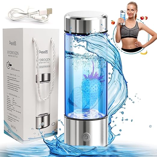 DASZERX® Hydrogen Water Bottle 2024, Ion Water Bottle Improve Water Quality in 3 Minutes, Rich Water Bottle Generator with SPE PEM Technology Water Ionizer