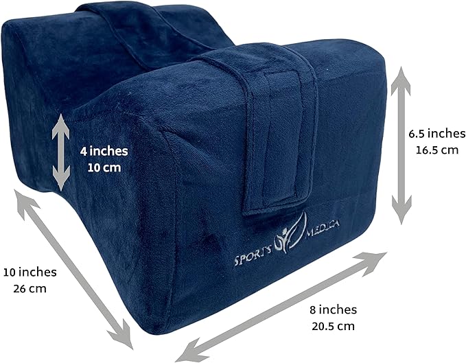 Doctor Developed Knee Pillow for Side Sleepers - Memory Foam Leg Side Sleeper Pillow, Sciatica Pain & Back Pain Relief - Leg Pillow with Strap to Support Spine Alignment - Orthopedic Hip Pillow