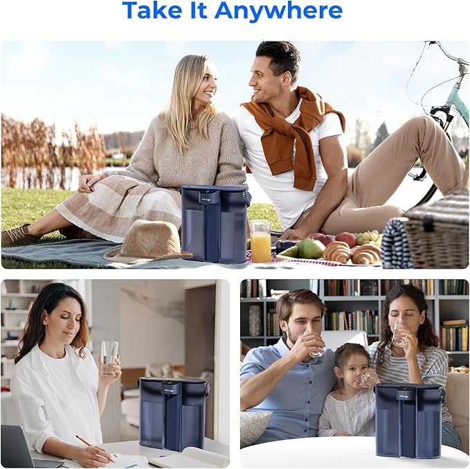 Waterdrop Compact Electric Water Filter Pitcher, Dispenser, 200-Gallon Water Filter for Fridge, NSF/ANSI 42&53&401, Reduce PFAS, Lead, Chlorine, 14-Cup, Blue, with 1 Filter, 𝐃𝐨𝐞𝐬 𝐧𝐨𝐭 Lower TDS