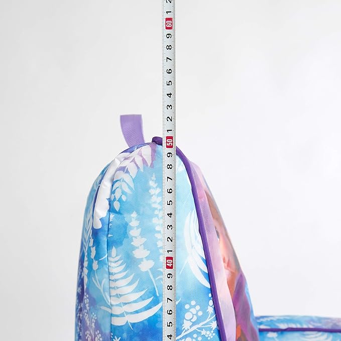 Idea Nuova Frozen 2 Kids Nylon Bean Bag Chair with Piping & Top Carry Handle with Olaf Graphics, Anna & Elsa, Purple, Large