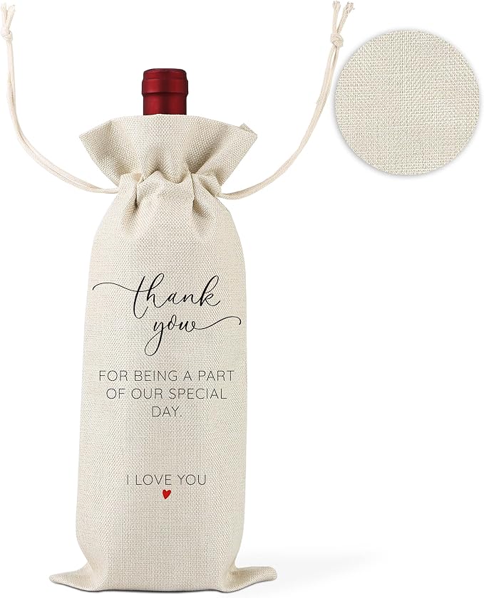 Grateful Wine Bag,Thank You Friend for the Gift,Party Thank You Favor,Family Holiday Gifts,Thank You Gifts for Colleagues,Employee,Family,Women,Social Workers,Bosses,1 Drawstring Gift Wine Bag,Q30