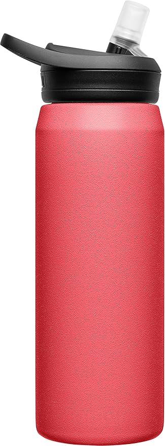 CamelBak eddy+ Water Bottle with Straw 25oz - Insulated Stainless Steel, Wild Strawberry